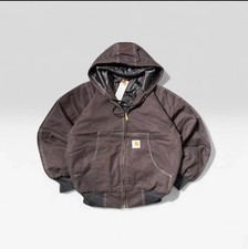 Carhartt Men's Reworked Heavy Canvas Hooded Jacket Size Large