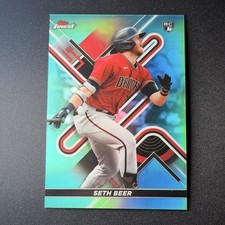 2022 Finest #18 Seth Beer Aqua Refractors #/199 Rookie Card RC. rookie card picture
