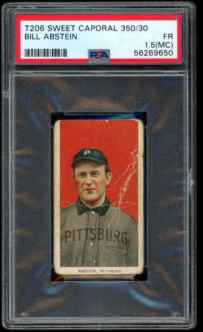 1910 T206 #4 Bill Abstein PSA 1 (MC) Portrait Sweet Caporal 350 30  (9650)