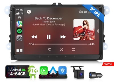 Android 14 Car Stereo Radio GPS Nav Apple CarPlay For VW Volkswagen Jetta Passat