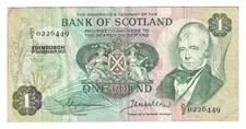 1972 Bank of Scotland �1 note Walter Scott C/2 0226449