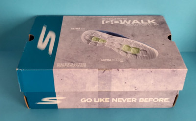 688.   LEERER SCHUHKARTON für SKETCHERS Go Walk Evolution Damen UK Größe 5 Schuhpflege