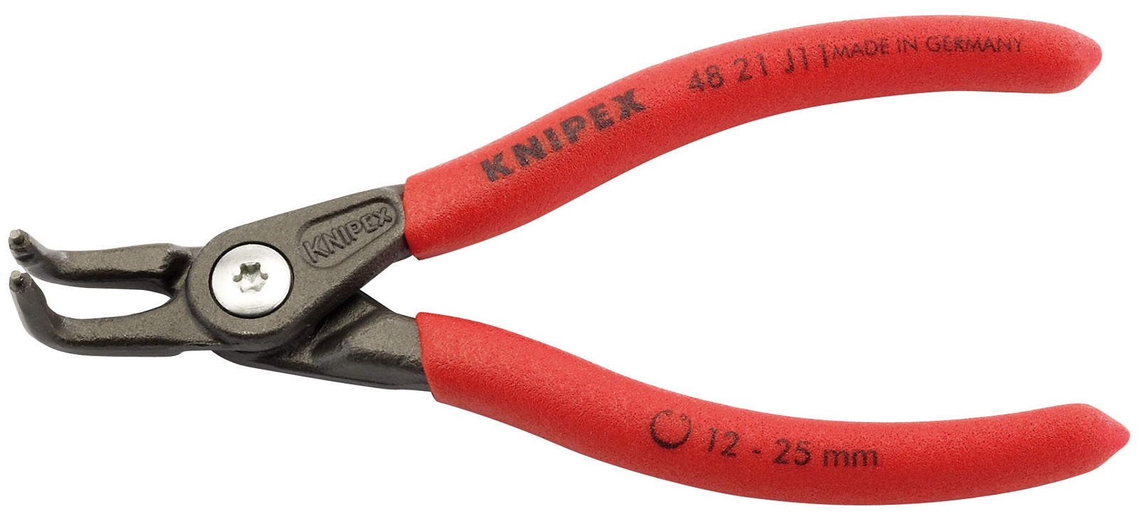 Knipex 48 21 J11 90° Internal Straight Tip Circlip Pliers, 12 - 25Mm Capacity, 130Mm - Image 3