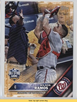 2016 Topps Update Topps.com Online Exclusive 5x7 Gold 6/10 Wilson Ramos READ 2d9