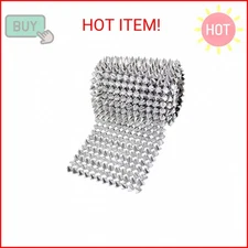 Honbay 1 Yard Sew Stitch on Spikes, Mesh Rivets Studs Beads Cone Spoke Trim Punk