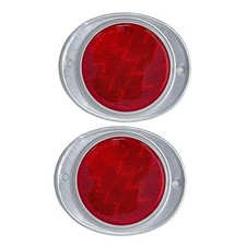 Amber/Red 3 Round Reflector with Aluminum Base Screw On 2 Holes for 2x Red