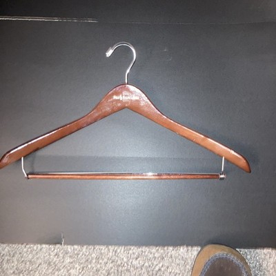 -10 pack- Polo Ralph Lauren 17'' Wooden Wood Suit Jacket Hanger with trouser bar 