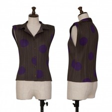 PLEATS PLEASE Dot Printed Vest Size 3 K-127024 
