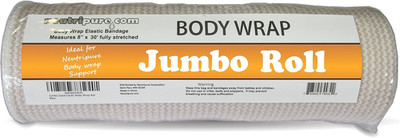 Neutripure Elastic Stretch Body Wrap - Bandage with Velco - 8 Inch Wide Jumbo Ro