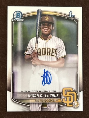 2025 Bowman Chrome | Jhoan de la Cruz | 1st Bowman Chrome Auto | Padres