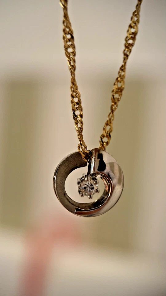 14 Karat Weißgold Anhänger mit Brillant 585 Gold Kettenanhänger  - Bild 2 von 4