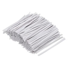 500pcs Twist Ties 4" Paper Closure Tie for Party Bags, Candy, Crafts White
