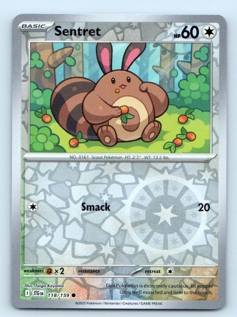 Sentret 118/159 Common Journey Together Pokemon Reverse Holo Near Mint