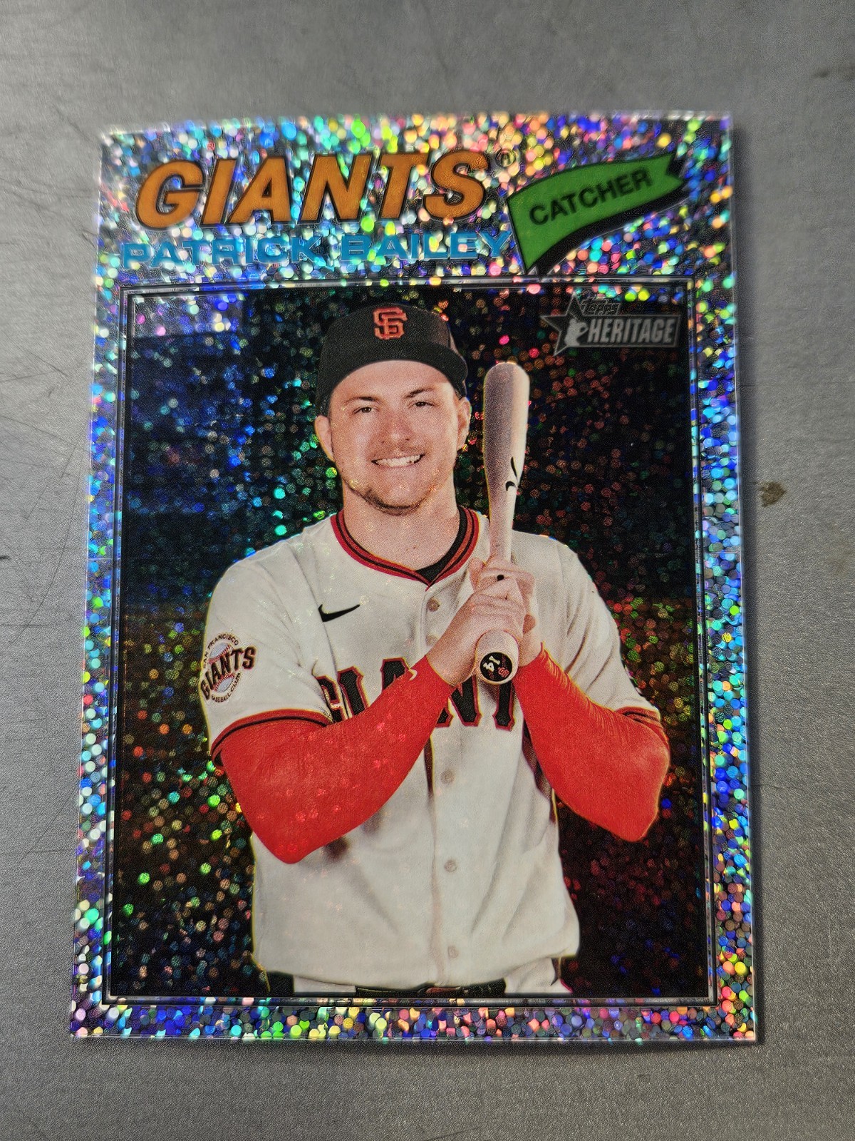 2026 Topps Heritage - Patrick Bailey #57 Chrome Light Blue Sparkle Refractor