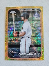 2024 Topps Chrome Pro Debut #PDC-14 Jake Cunningham Gold Speckle Refractor 19/50