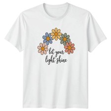 Let Your Light Shine T-Shirt Boho Blumen Inspirierend Geburtstag Geschenk