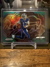2023 Panini Prizm Josh Allen Fireworks Green Prizm
