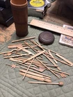 Civil War Mid 19th Century Traveling Soldiers Game Carved Pieces In Box Nice