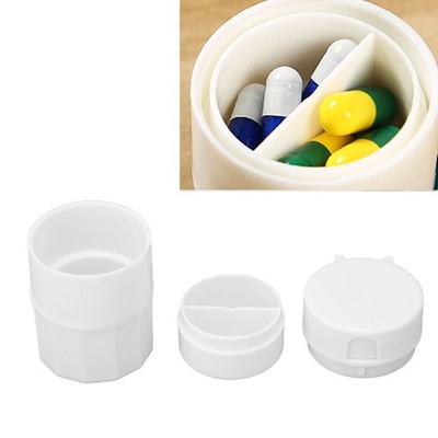 Pill Cutter White Multifunctional 4 in 1 Cylindrical Medicine Separation