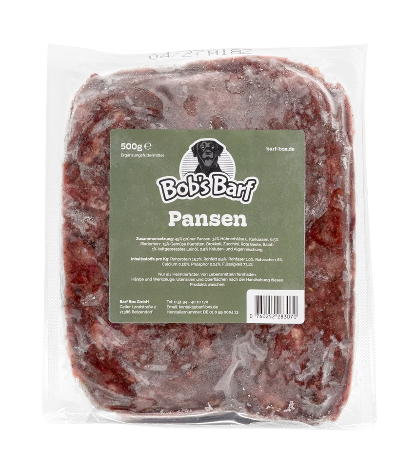 Pansen Barf Komplettmenü Fertigbarf Pansen Rohfutter Barffleisch 20x 500g - Bild 2 von 2
