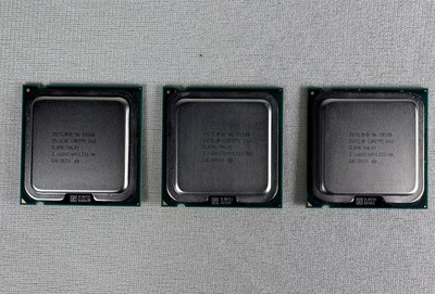 Lot of 3 - Intel Core 2 Duo E8500 SLB9K 3.16GHz LGA775 6MB Wolfdale 45nm CPU 65W