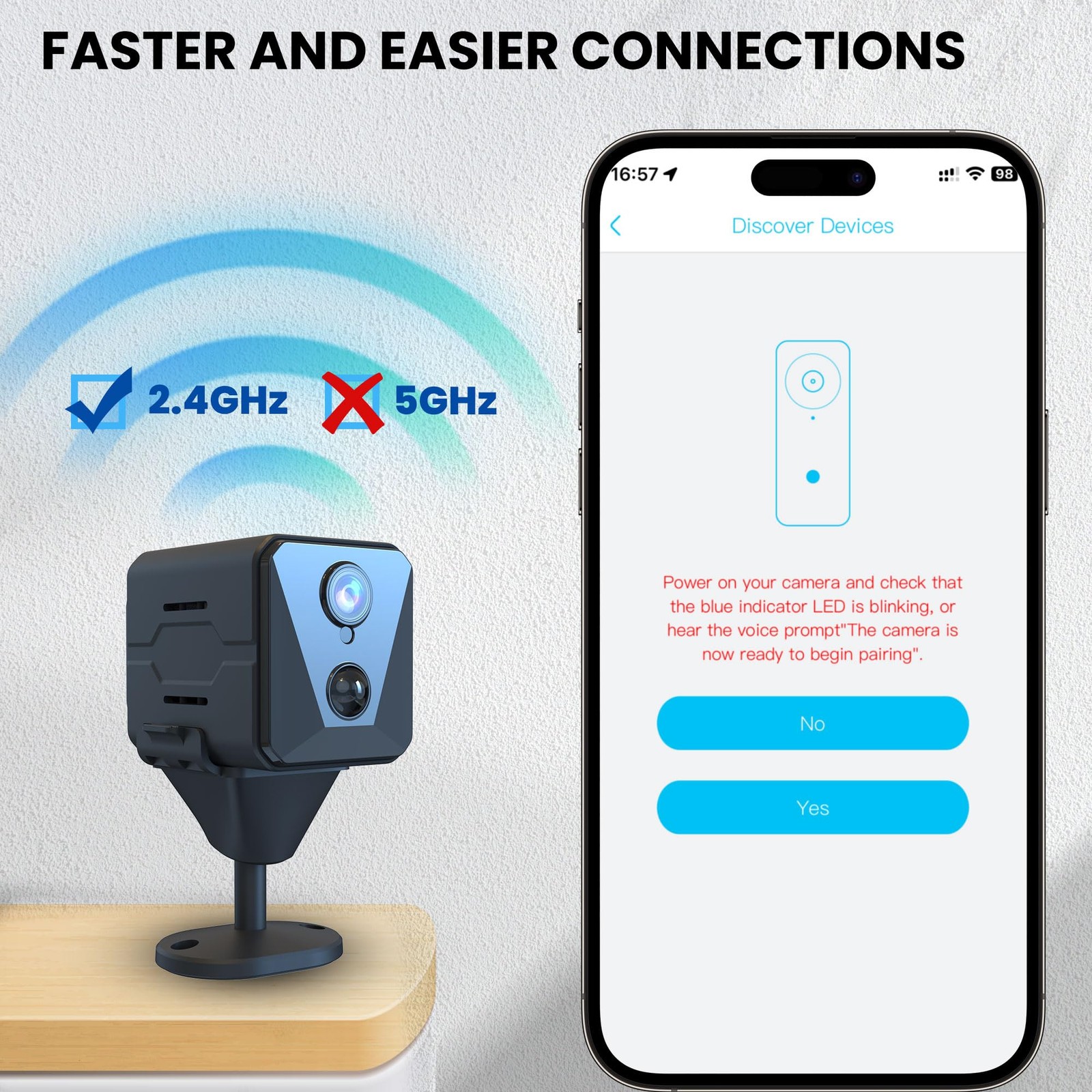 4K HD Security Camera with Night Vision WiFi 100 Days Battery Life