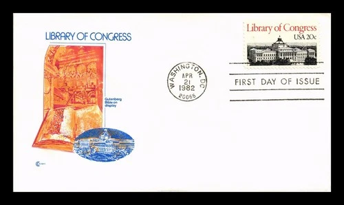 US COVER FIRST DAY OF ISSUE COVER CRAFT CACHETS LIBRARY OF CONGRESS
