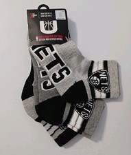BRAND NEW x3 NBA Official NETS Signature Quarter Cut Socks Sz.9-11 Shoe Sz.4-9.5