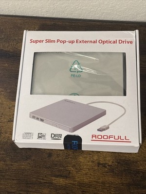 Roofull External CD RW DVD Drive for PC Mac Os- Super Slim- USB