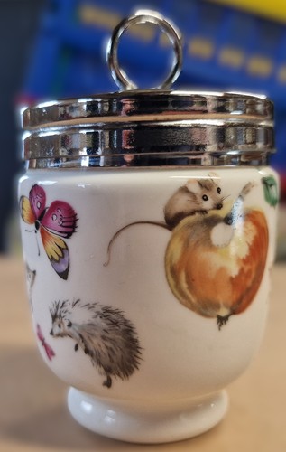 Royal Worcester A Skippety Tale King Size Egg Coddler, Rabbit & Hedgehog, 1970s