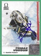 1999-00 Pacific Omega *SIGNED* ~ Card#129 ~ Tomas Vokoun ~ Nashville Predators