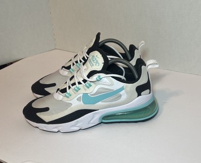 Nike Air Max 270 React White Blue CJ0619-001 Shoes Sneakers Womens US Size 9
