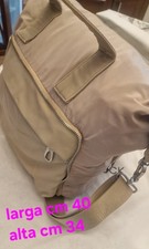 Mandarina Duck borsa a spalla donna nylon beige/rosa zip tracolla 40x34