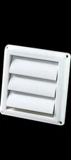 Deflecto Supurr-Vent Louvered Outdoor Dryer Vent Cover, White, 4" Hood White 