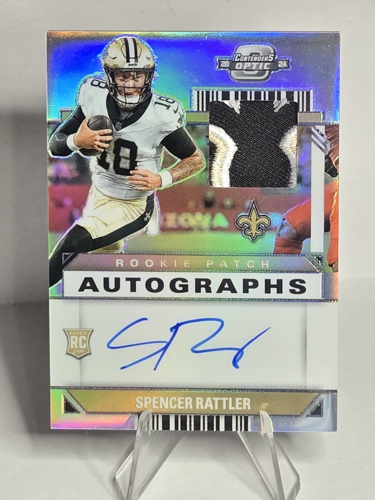 2024 Contenders Optic Spencer Rattler RPA 1/75 SICK RPA PATCH 1st On Print 🔥 RC