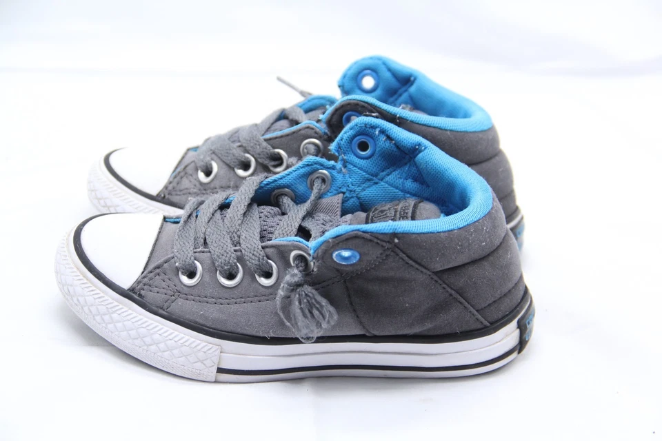 Converse All Star Zapatos Mid Top Zapatos Niños Juniors Talla 12 Gris Azul Tenis Foto 3 de 4