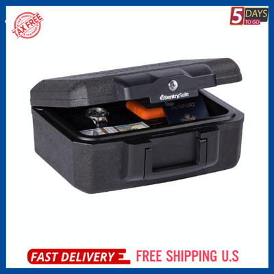 SentrySafe 1200 Fire-Resistant Box Safe with Key Lock 0.18 Cu. ft., Black