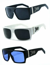Locs Mens Cholo Biker Sunglasses Flat Top Style - LC74 Assorted