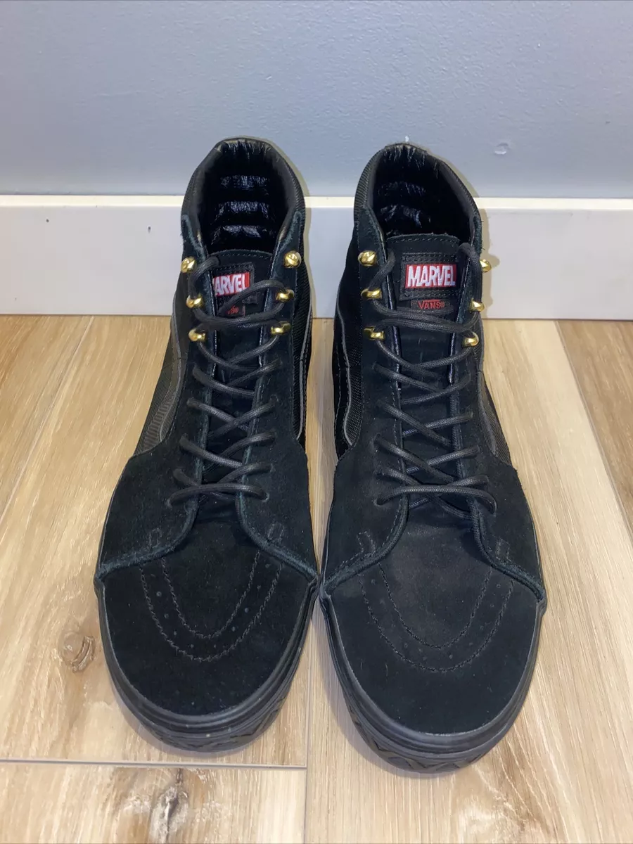 VANS Sk8 Hi x Marvel Black Panther 2018 Size 12 Excellent