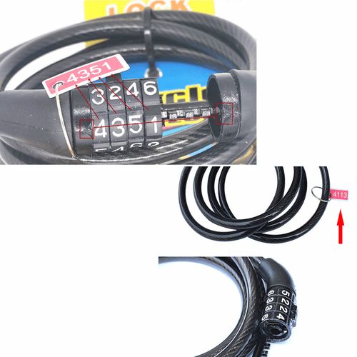 High Strength Combination Scooter Bike Lock Cable 4-Digit Passwords - Picture 4 of 8