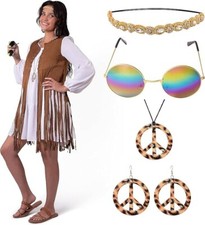 Spooktacular Creations 60s 70s Outfits for Women Hippie Costume Set