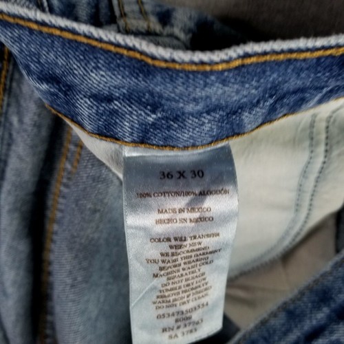 Vintage Member's Mark 36x30 Blue Jeans Classic Denim Broken In Faded Distressed - Picture 4 of 9