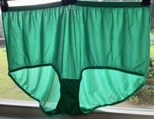 Emerald Green Granny Panties 7XL Sissy Bloomers Satin - Picture 4 of 4