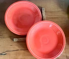 Fiesta Orange  Salad Bread Plate 7” Homer Laughlin Fiestaware- Set Of 2
