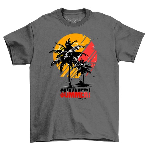 Summer 100 Palm Tree feel - Funny T-shirt for Beach Lovers! Sunny design, Unisex - Picture 2 of 46