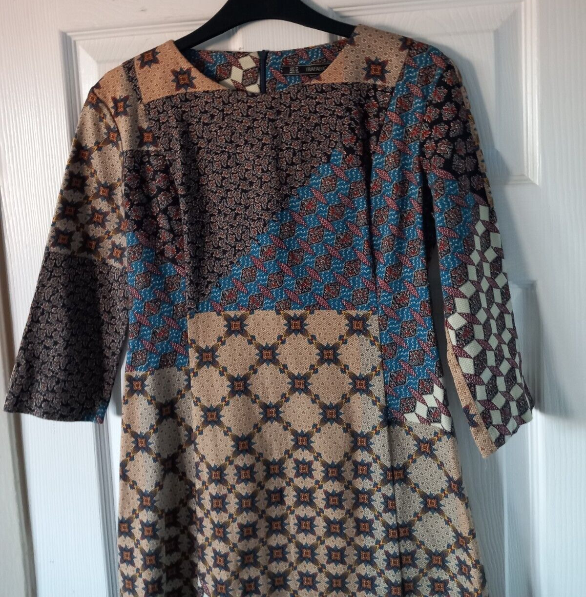 TRAFALUC ZARA Multicolour Patchwork Pattern Tunic… - image 2