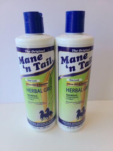 Mane 'n Tail Olive Oil And Keratin Herbal Gro Shampoo Lot Of 2 27.05 oz ...