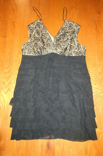 22W ❤️ SCARLETT NITE 44" PARTY DRESS ❤️ SLEEVELESS BLACK LACE STRETCH ZIP V-NECK - Picture 4 of 6