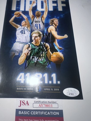 Dirk Nowitzki autographed 41.21.1 Signed Last Game Program 4-09-19 NBA - JSA COA - Picture 2 of 4