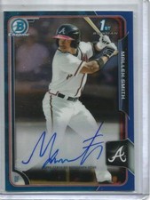 Mallex Smith 2015 Bowman Chrome Blue Refractor Autograph Rookie #10/150